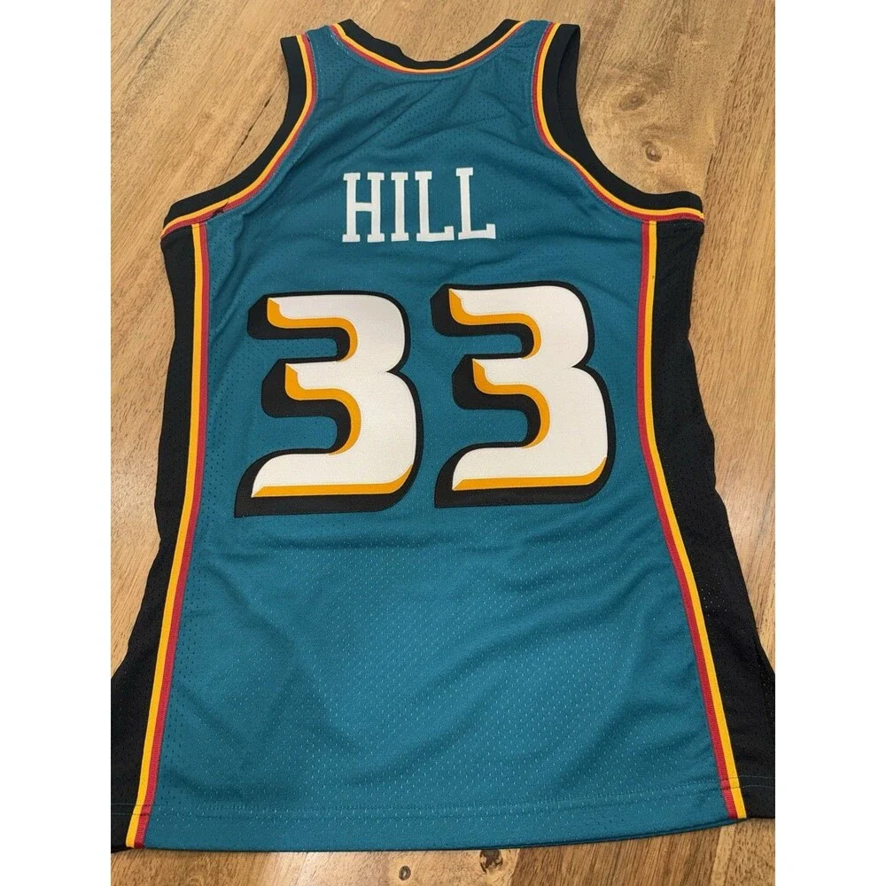 mitchell and ness nba jersey Detroit Pistons Grant Hill Throwback Small Stitched